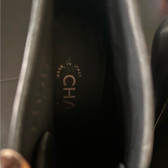 Chanel Leather Ankle Lace Up Pointed Toe Stiletto Boots Bootie - Picture 13 of 15